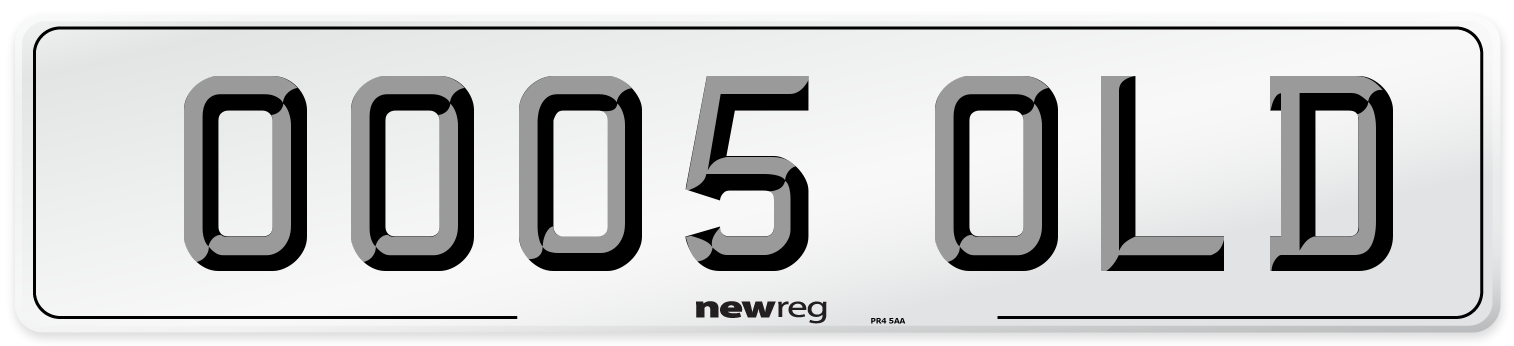 OO05 OLD Number Plate from New Reg